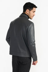 DIALLO GRAPHITE GREY MEN'S LEATHER JACKET