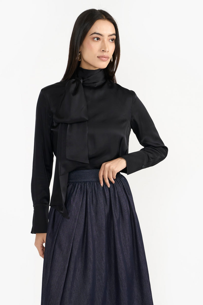 Black Joyce Woven Top