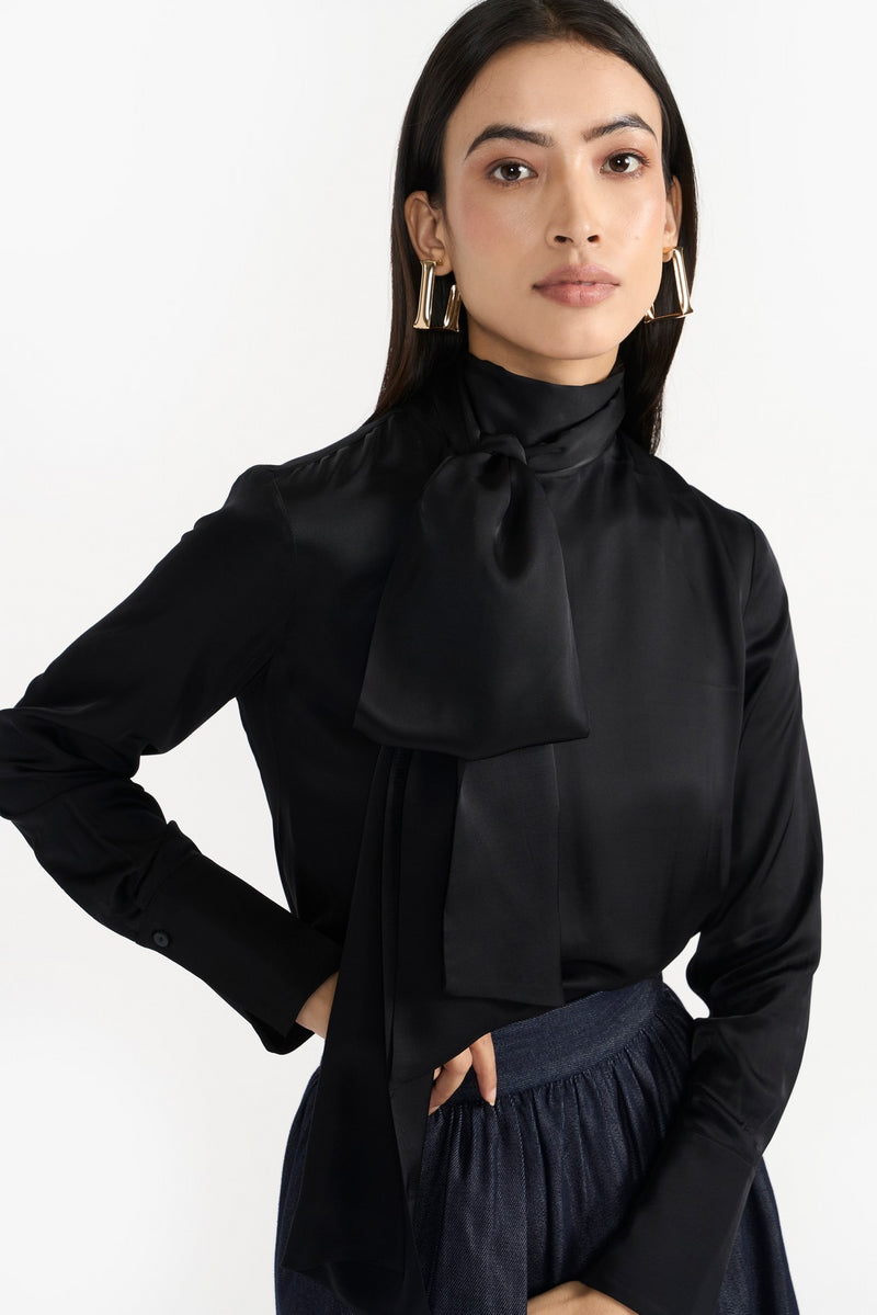 Black Joyce Woven Top