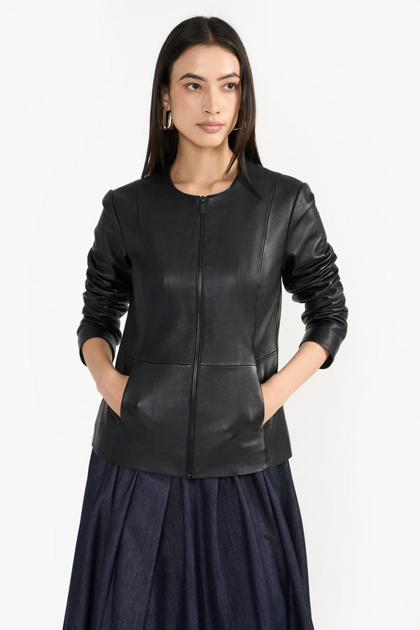 ZOLA BLACK WOMEN'S LEATHER JACKET