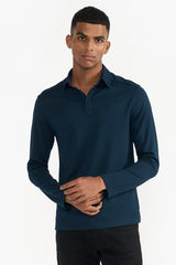 MIKE NAVY MEN'S FULL SLEEVES POLO