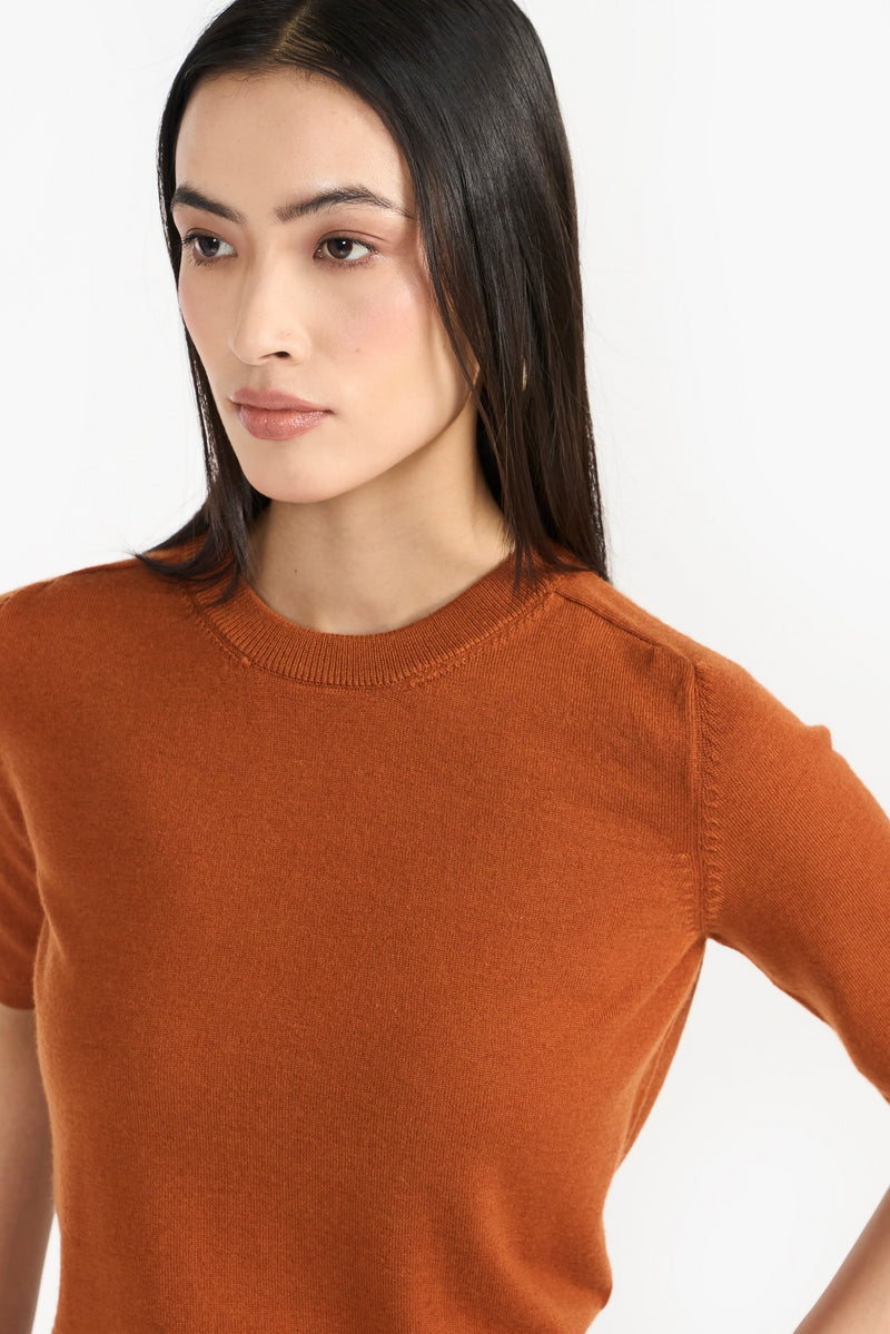 Reddish Brown Mindy Women Knit Top