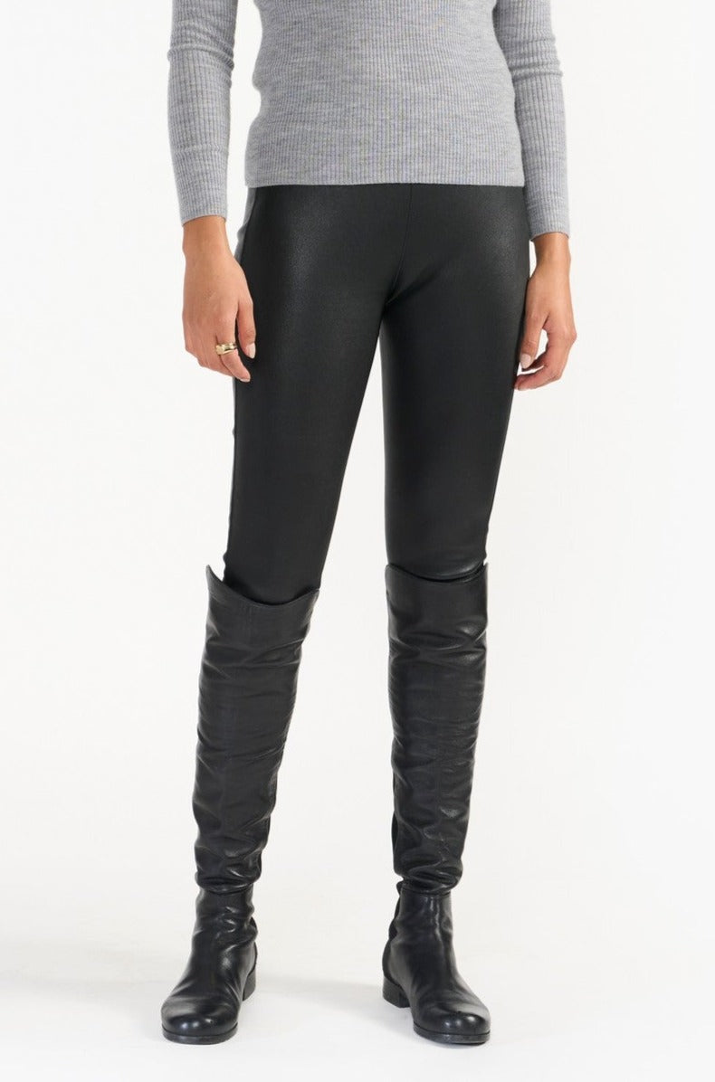 Black Ira Leather Pant