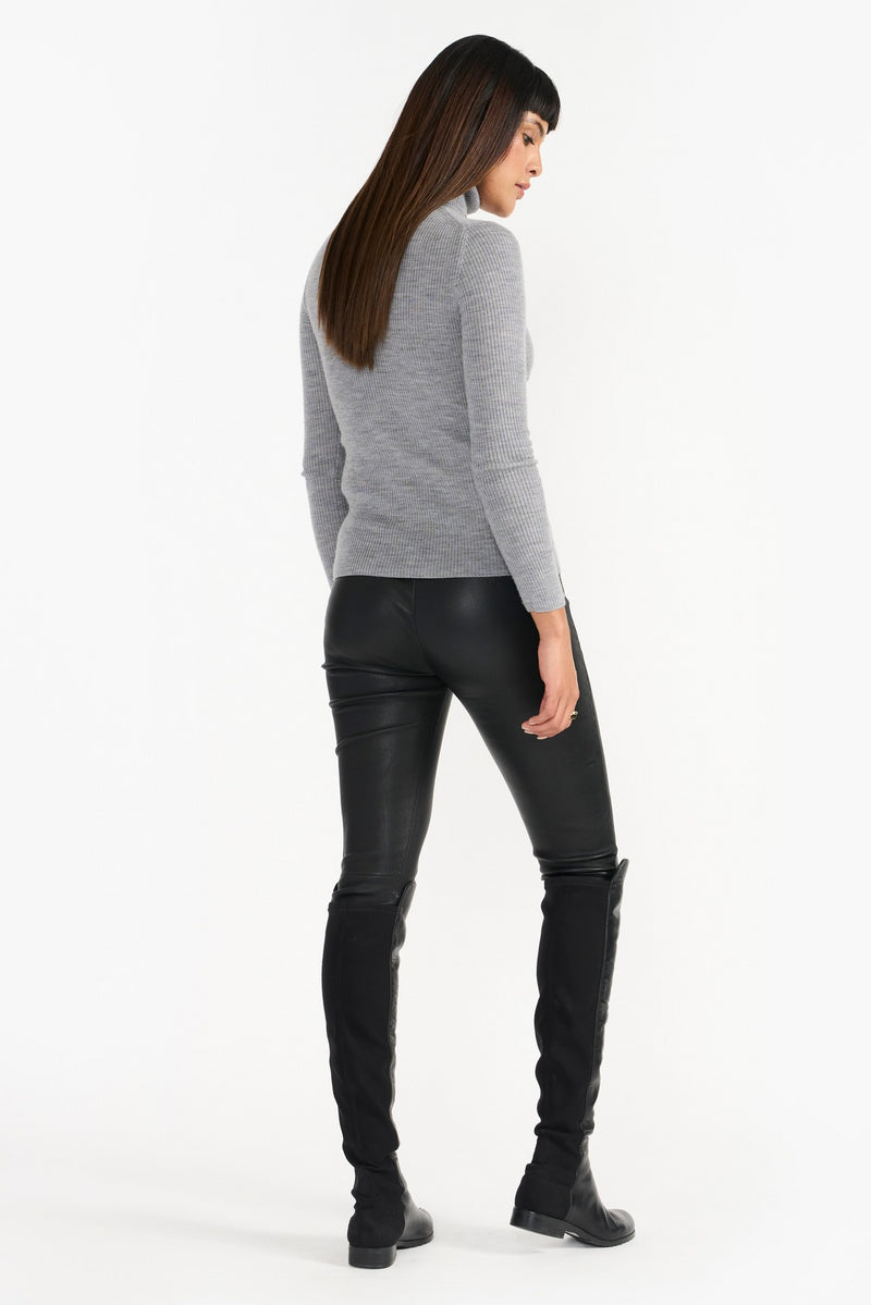 Black Ira Leather Pant