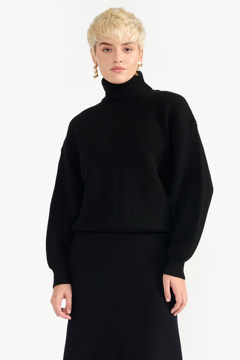 Black Aurora Women Knit Sweater