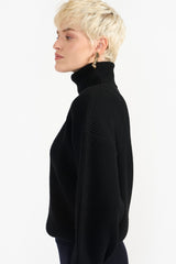 AURORA BLACK WOMEN'S KNIT SWEATER