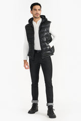 BRYAN BLACK MEN'S LEATHER VEST