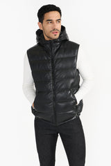 BRYAN BLACK MEN'S LEATHER VEST