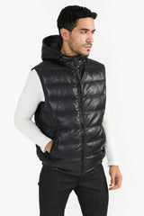 BRYAN BLACK MEN'S LEATHER VEST