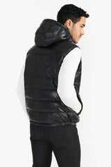 BRYAN BLACK MEN'S LEATHER VEST