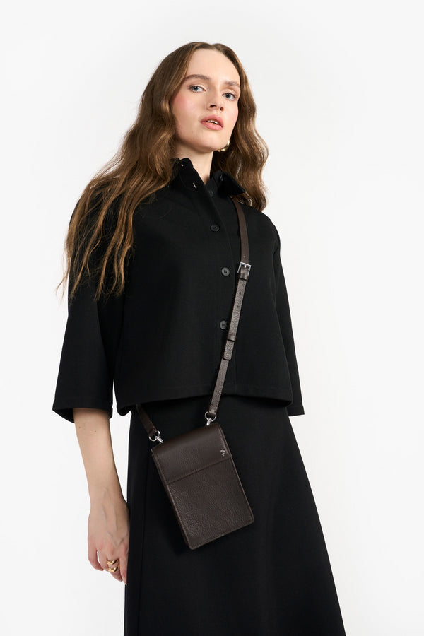 MINA BLACK WOMEN'S WOVEN SHIRT