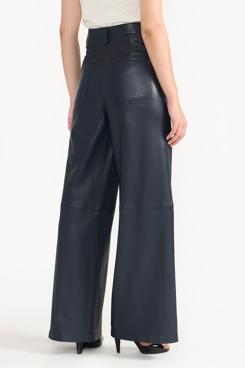 Ink Blue Zahra Pant Leather Pant