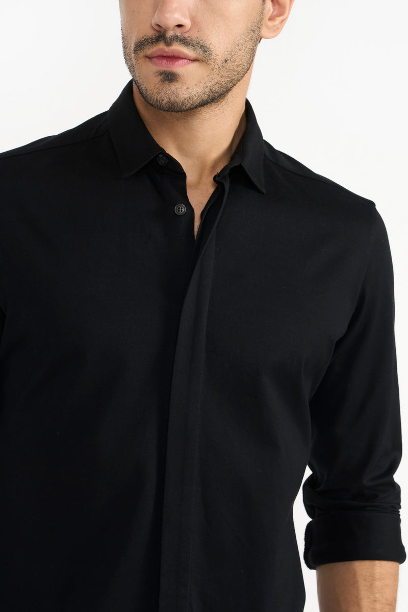 Black Colin Cotton Shirt