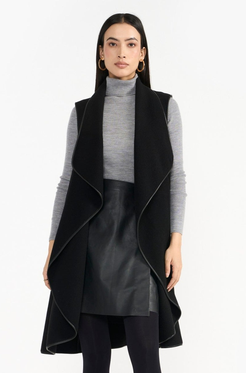 Black Paisley Wool Shrug