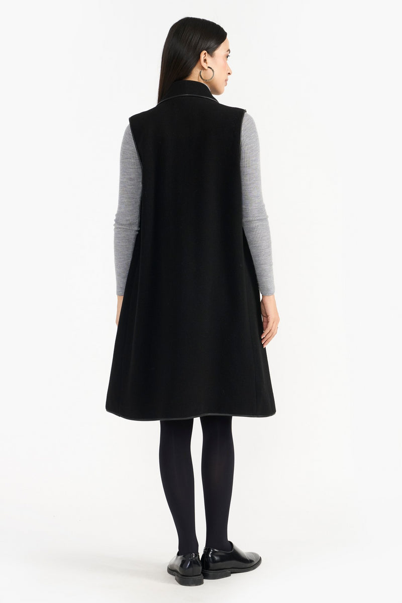 Black Paisley Wool Shrug