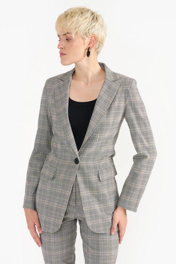 HELEN BLACK & WHITE WOMEN'S WOOLEN BLAZER