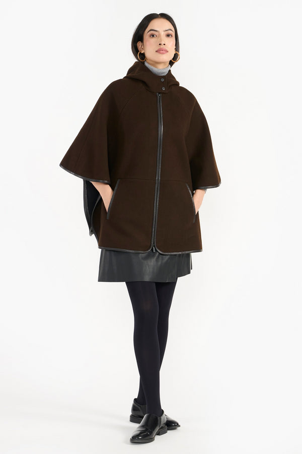 Brown Grace Woolen  Cape