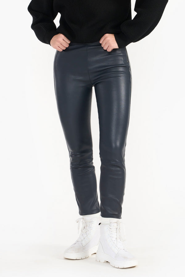 IRA NAVY WOMEN'S LEATHER PANT