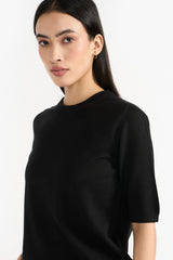 MINDY BLACK WOMEN'S KNIT TOP