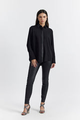 MIHOKO BLACK WOMEN'S SHIRT