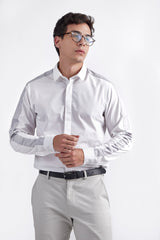 JOSS GREY STRIPED MEN'S SHIRT