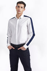 JOSS NAVY STRIPED MEN'S SHIRT