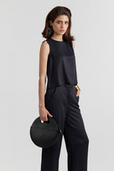 ELINA BLACK WOMEN'S WOVEN TOP