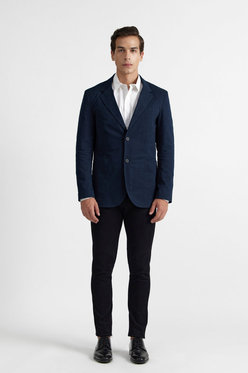 Navy Carlisle Blazer Cotton Blazer