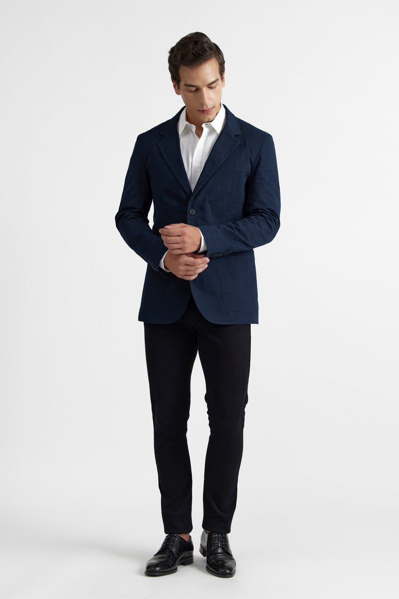 Navy Carlisle Blazer Cotton Blazer