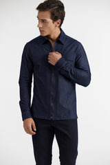 MALCOLM NAVY MEN'S SHIRT