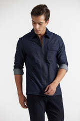 MALCOLM NAVY MEN'S SHIRT