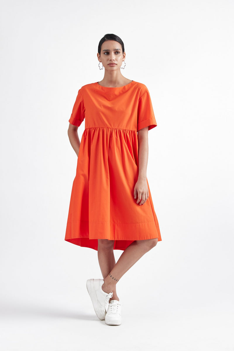 Cadmium Orange Medina Dress