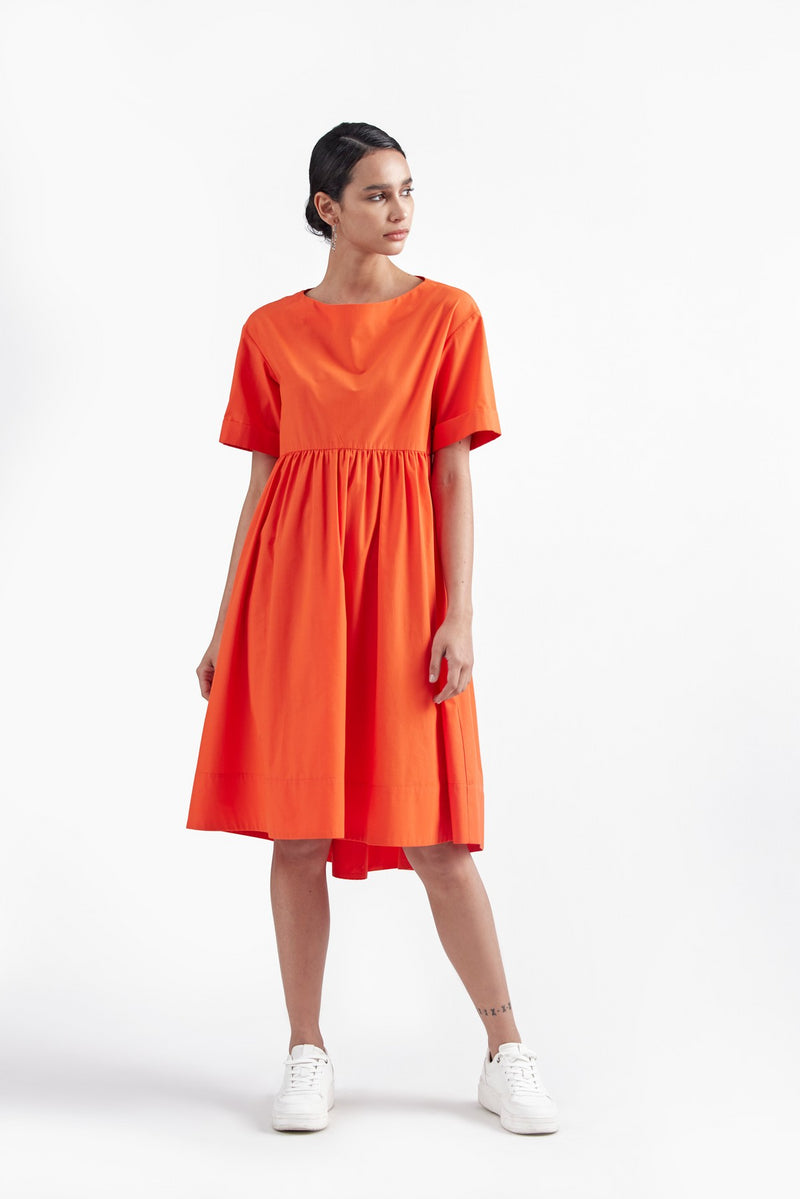 Cadmium Orange Medina Dress