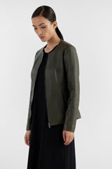 ZOLA OLIVE WOMEN'S LEATHER JACKET