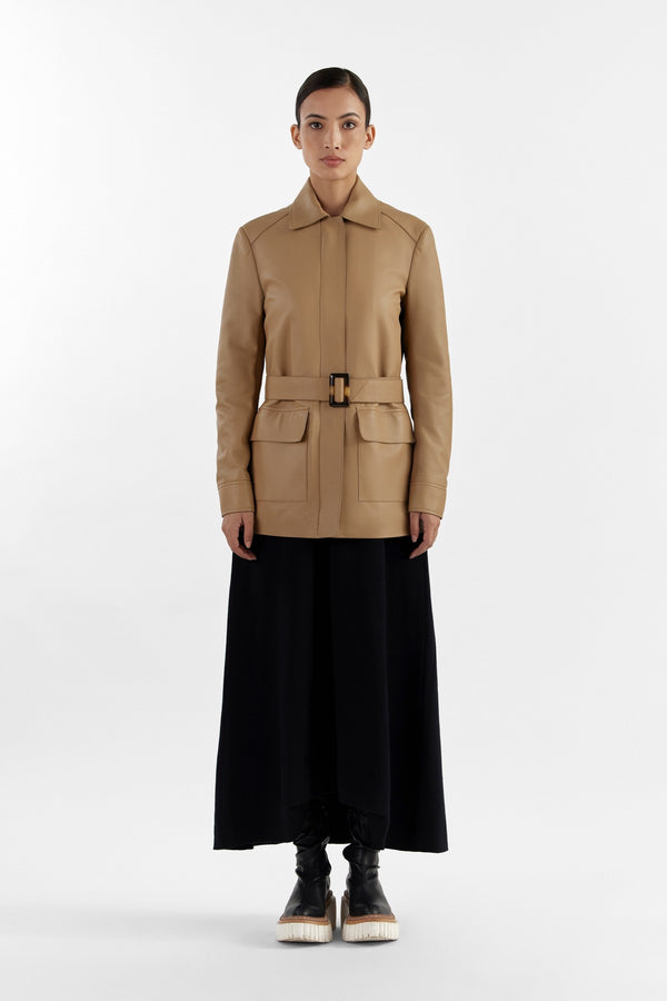 Camel Viola Leather Jacket