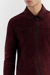 Wine Kofi Leather Jacket