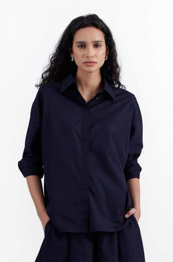 Midnight Blue Kimiko Shirt