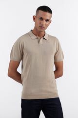 JAQUE BEIGE MEN'S T-SHIRT