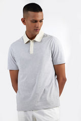 NIGEL WHITE & GREY MEN'S POLO T-SHIRT