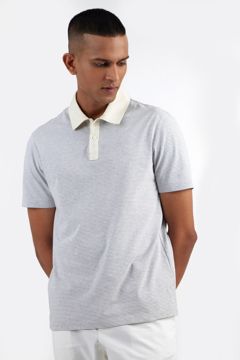 White/ Grey Nigel Polo