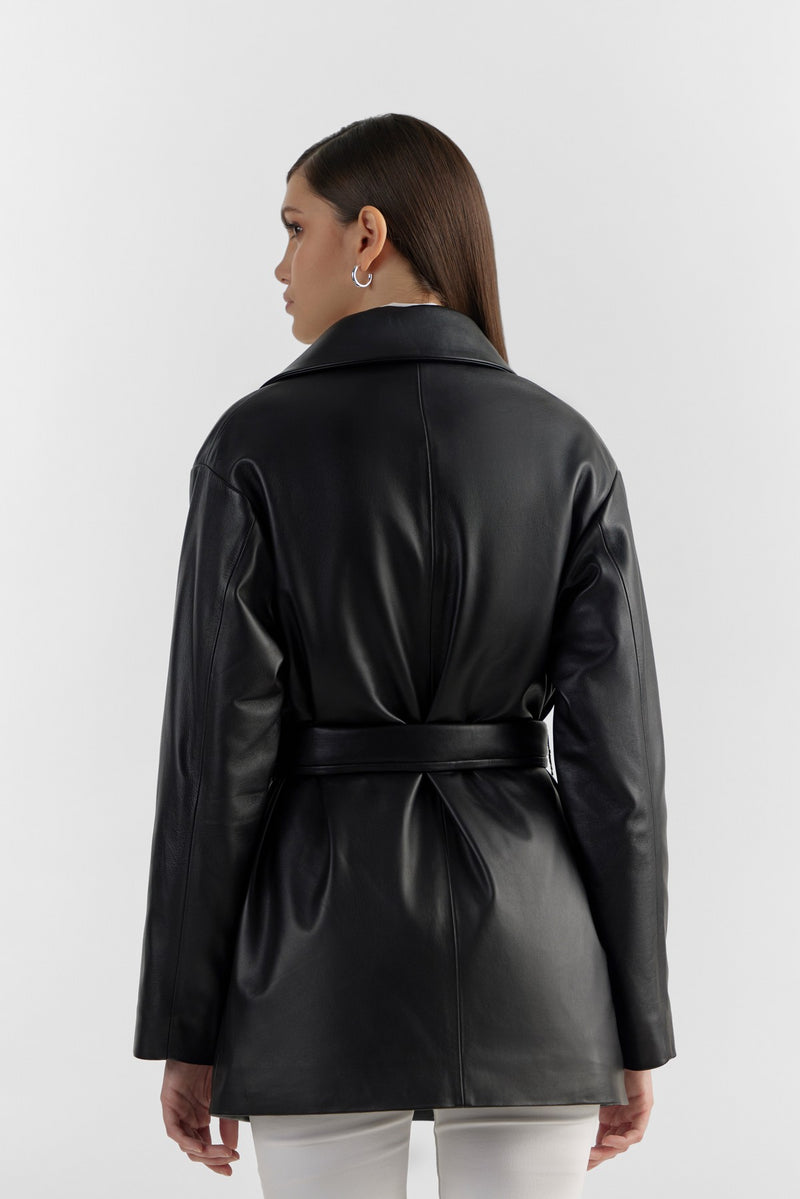 Black Heidi Leather Jacket