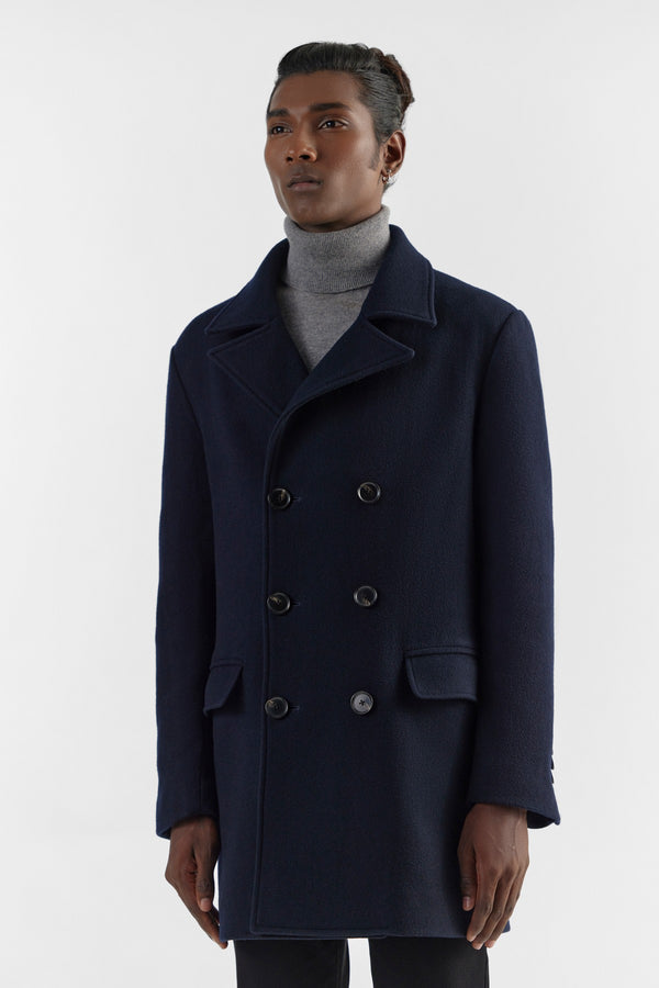 Navy Clifford Mix Media Jacket