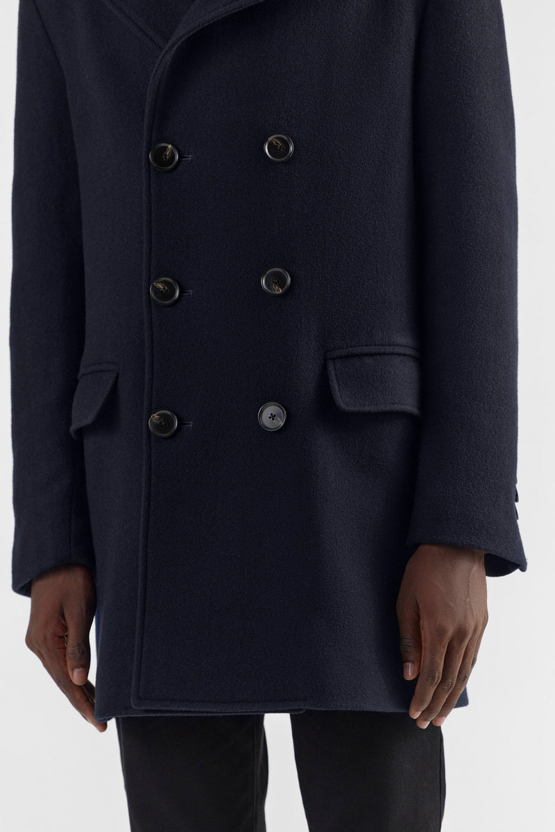 Navy Clifford Mix Media Jacket