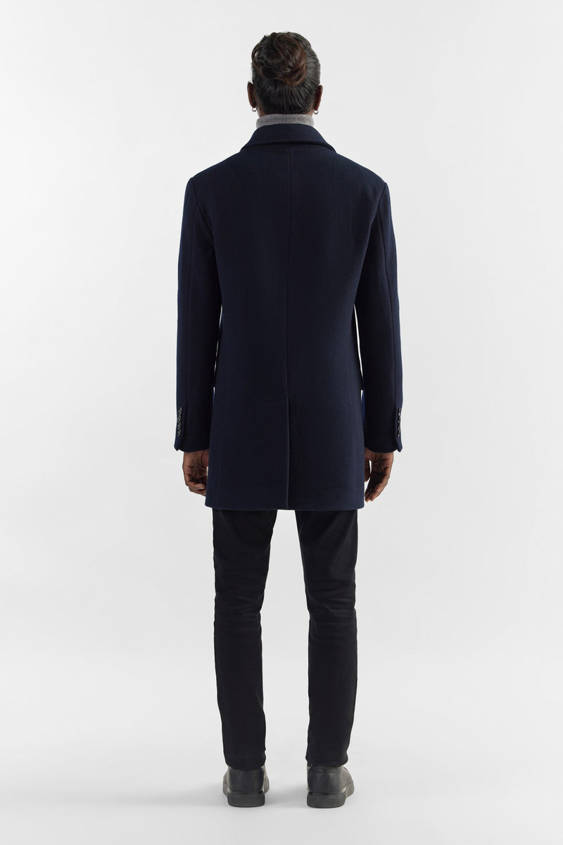 Navy Clifford Mix Media Jacket