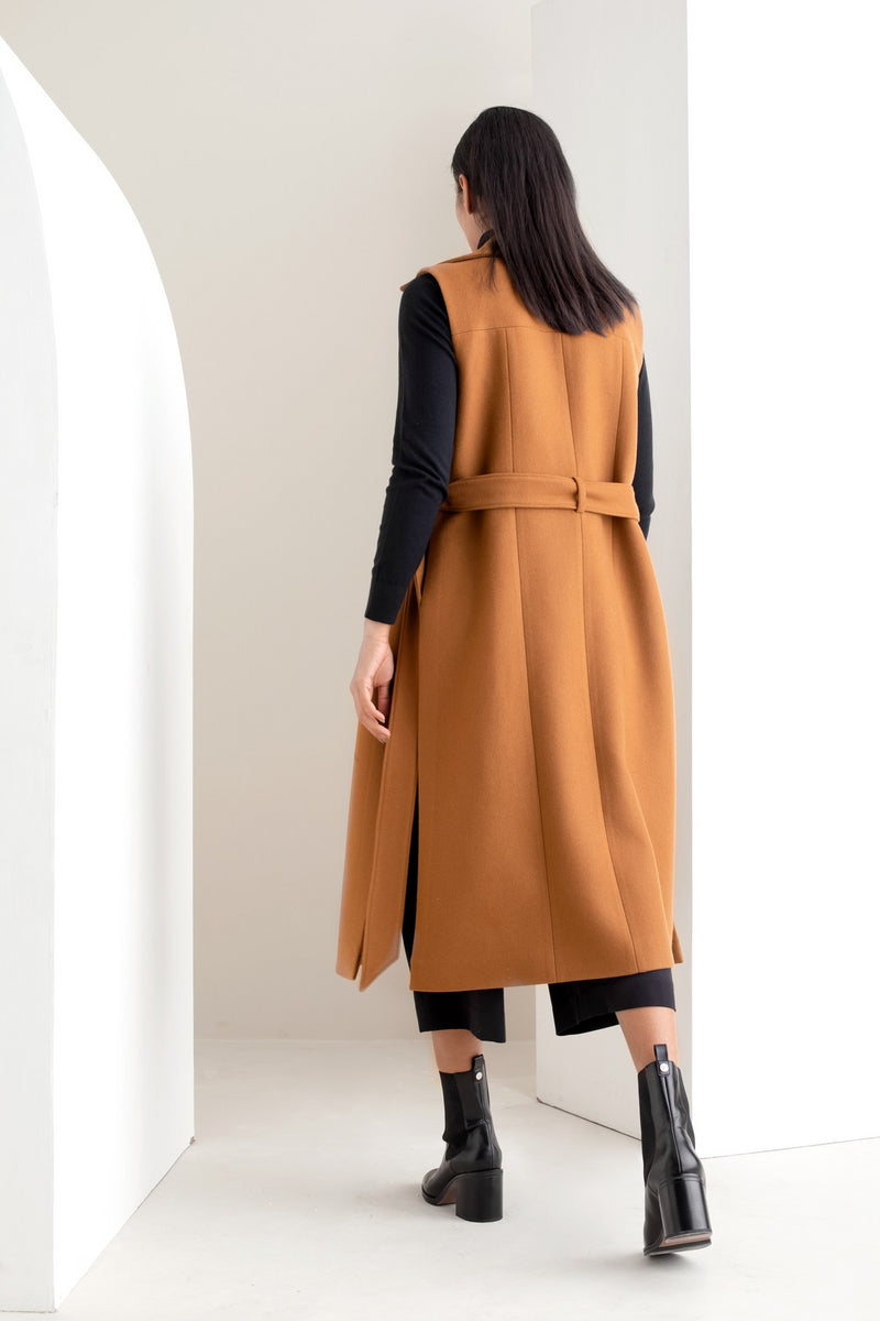 Cognac Twyla Wool Coat