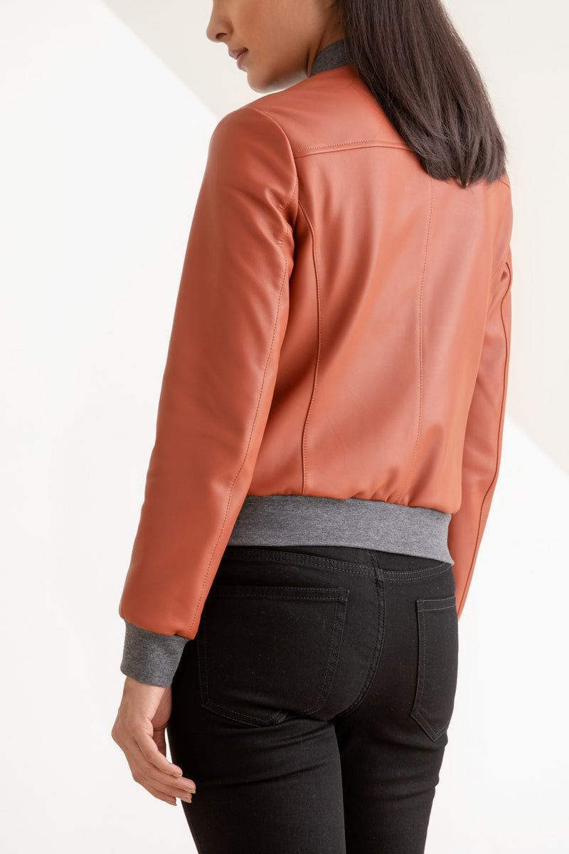Burnt Tan Willow Leather Jacket